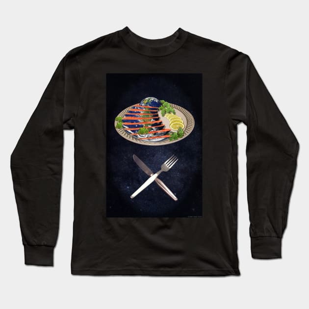 Sad Planet 02. Long Sleeve T-Shirt by JulianFJones01